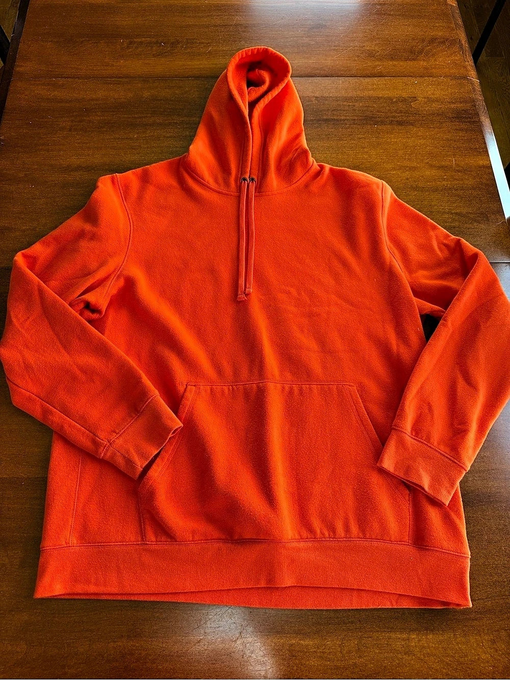 Tek Gear Women’s XL Orange Fleece Pullover Hoodie Kangaroo Pocket